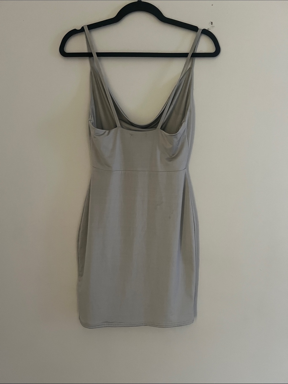 Boohoo Light Gray Drape Front Dress with Longline Cardigan - Picture 6 of 6